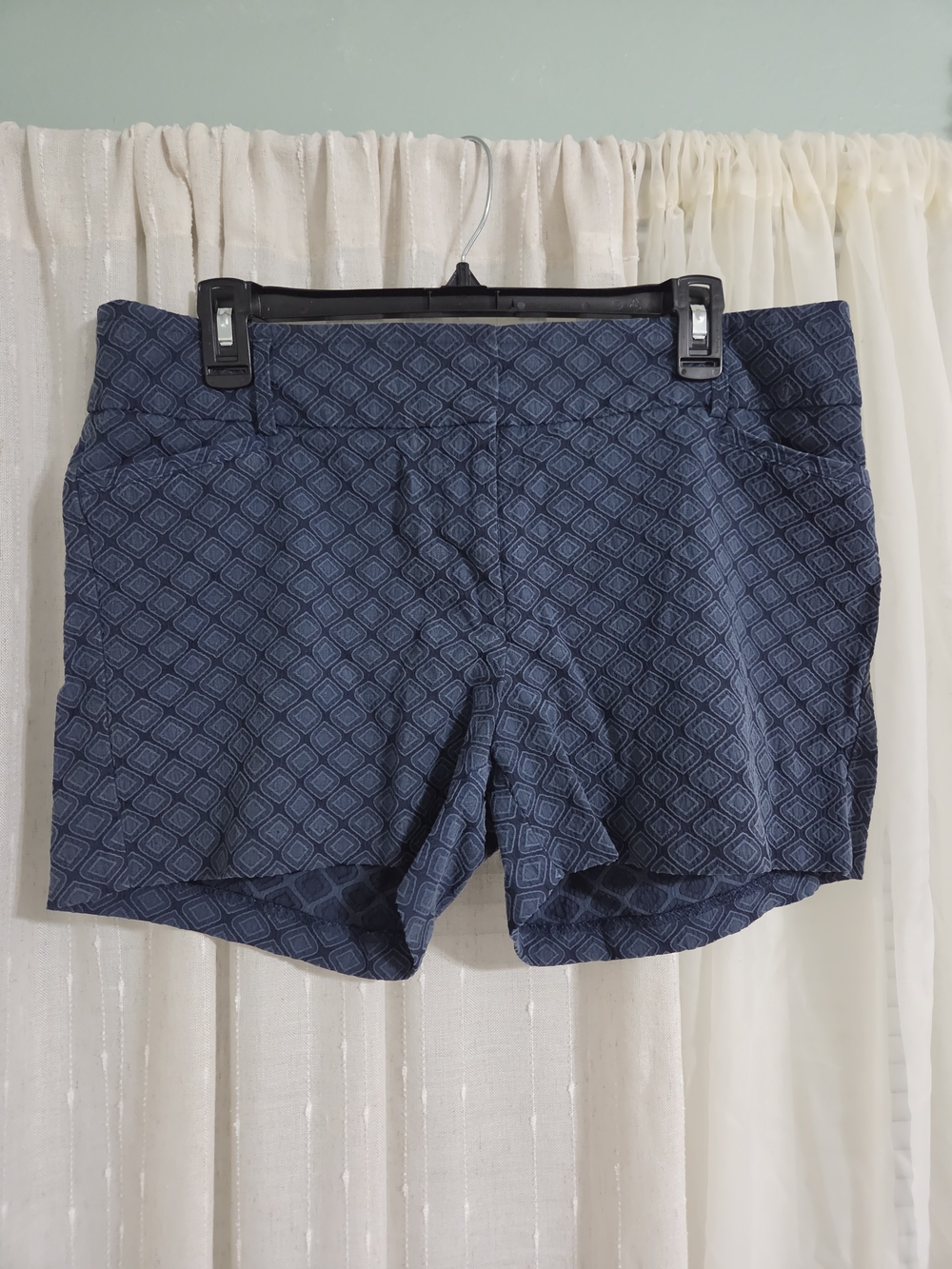 Soho Apparel Navy Diamond-Pattern Shorts